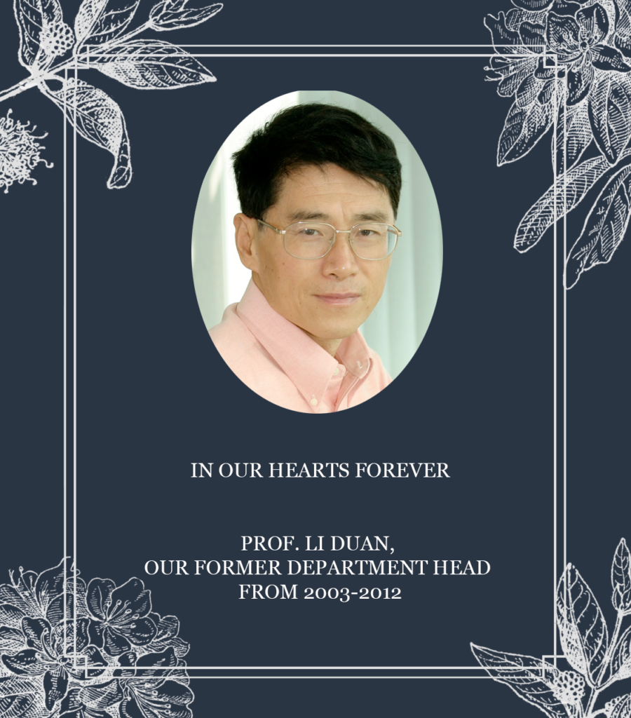 In Memory of Prof. Li Duan